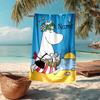 Custom Name Ultra-Soft Beach Towel with Moomin Theme,Ideal for Pool - Camping, Diving - Perfect Travel Essential, Vibrant Beach Towel.