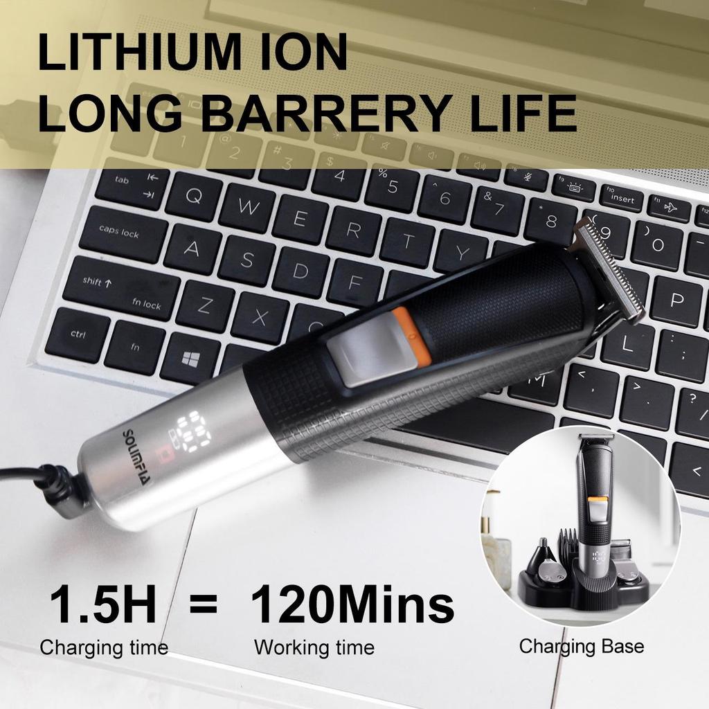 Multi-functional 5-in-1 Electric Hair Clipper & Trimmer Set for Home Use