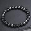 Minimalist Cross Bracelet Men 8mm Natural Tiger Eyes Lava Hematite Stone Healing Braslet Bangle Leisure Versatile Accessories