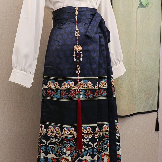 Yajiang Jinbu Quasten-Hüftanhänger - Chinesisches Hanfu Rockzubehör