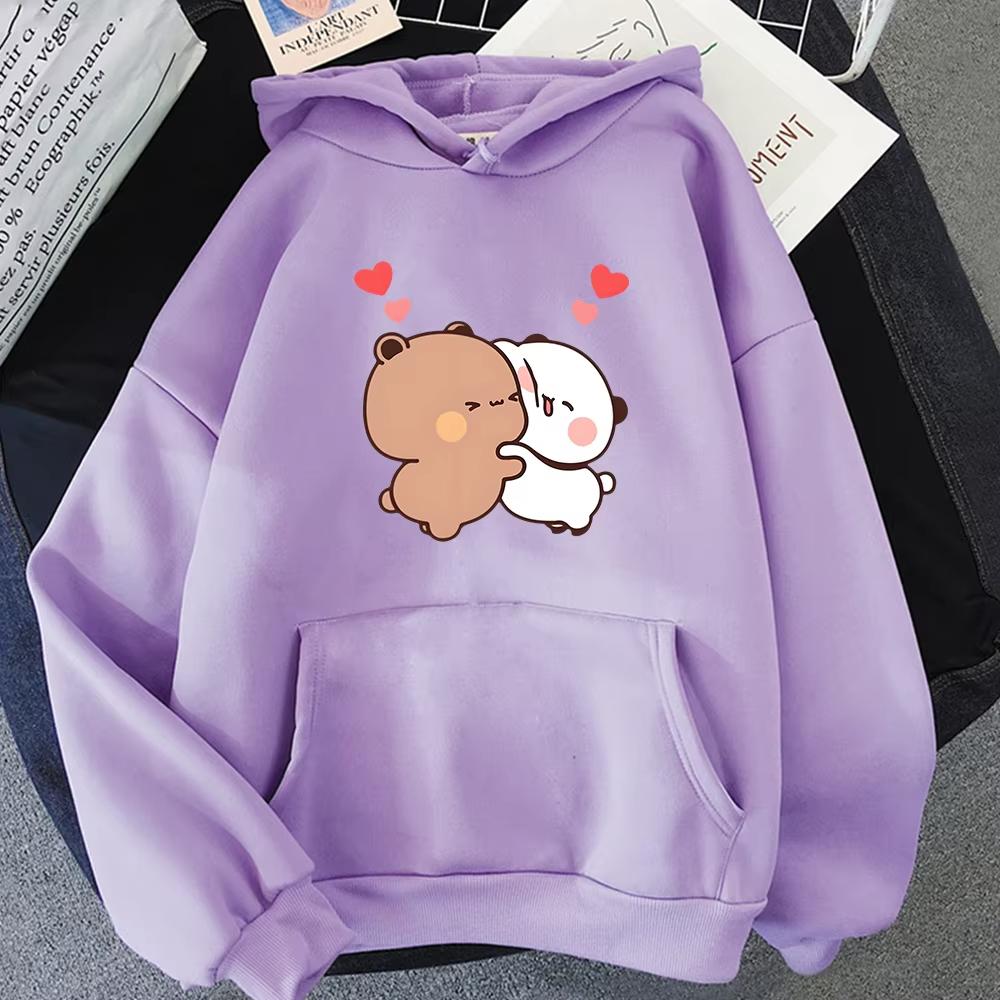 2025 new men's and women's panda fleece pullovers, cute style cartoon-patterned pullovers, pullovers with patterned prints