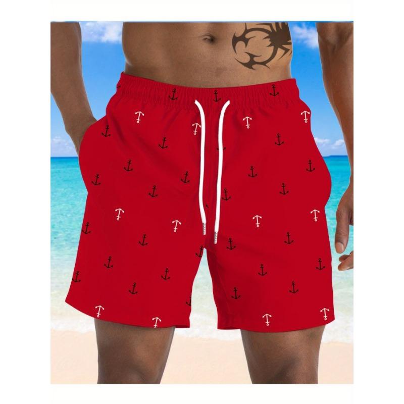 Men s Plus Size Quick Dry Marine Anchor Swim Shorts S