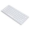 Ultra Thin Keyboard BT Wireless Splashing Proof Bilingual Language Keypad for PC Computer Silver Russian