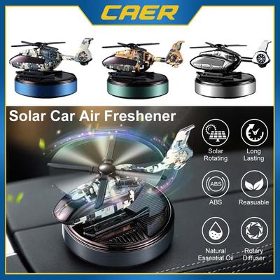 Helicopter Car Air Freshener Solar Automatic Rotation Propeller Essential Oil Diffuser Dashboard Perfume Decoration Ornament