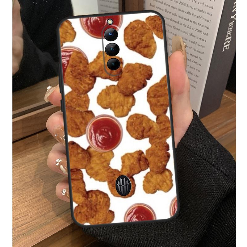 French Fries Burger Pizza Case For Nubia Red Magic 8 9 10 Pro Plus 6 7 6S 7S Pro 5G 6R RedMagic 9S 8S Pro Plus Coque