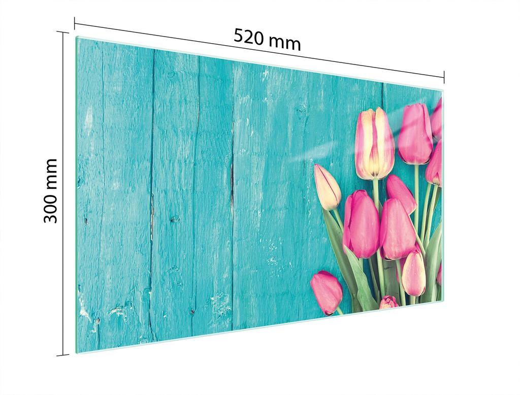 SZKLANA DESKA DO KROJENIA 52x30 TULIPANY