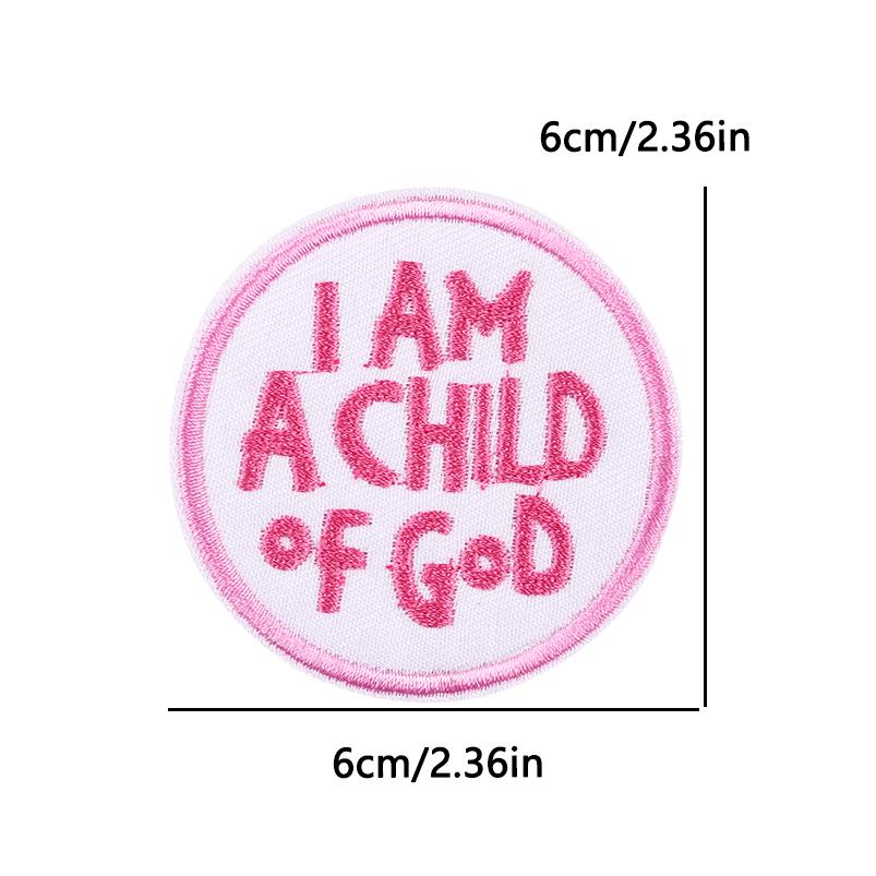 Hats Jeans Sew /Ironing Patch Square Cartoon Letter /Slogan Embroidered Diy Iron On Patches For Clothing Backpack Jackets Badges 