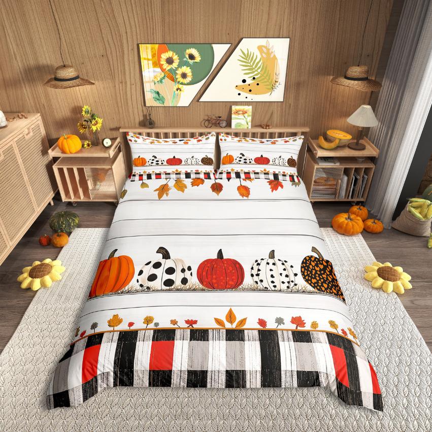 Homewish Highland Cattle Duvet Cover SetRustic Farmhouse Cabin Comforter Cover SetAutumn Sunflower Bed Set For Boys Girls