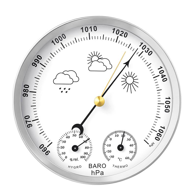 Precision Atmospheric Pressure Meter Household Thermohygrometer Mechanical Wall Mounted Three-in-One