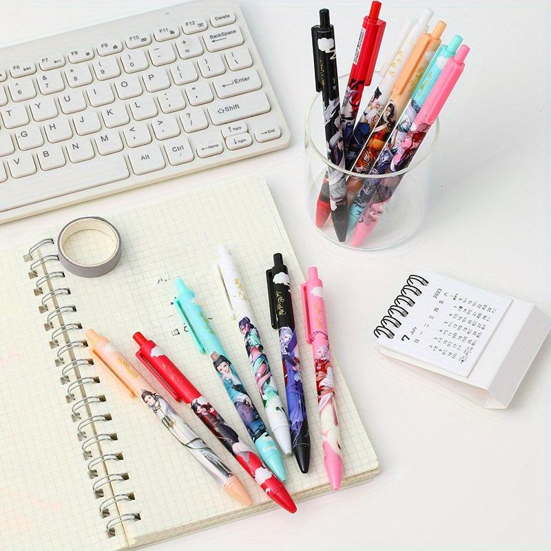 Return To School Season 12pcs 0.5mm Boy Press Pen Press Neutral Pen Exam Pen Office Signing Pen Gift Pen