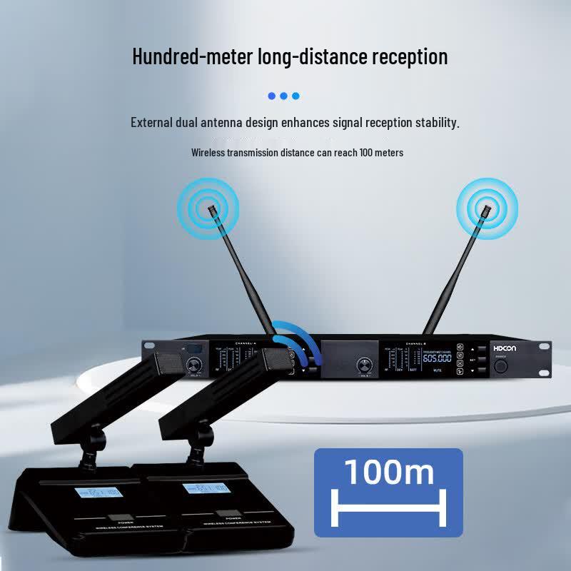HDCON HT-D820D3 UHF Wireless Conference Microphone System (CN version)