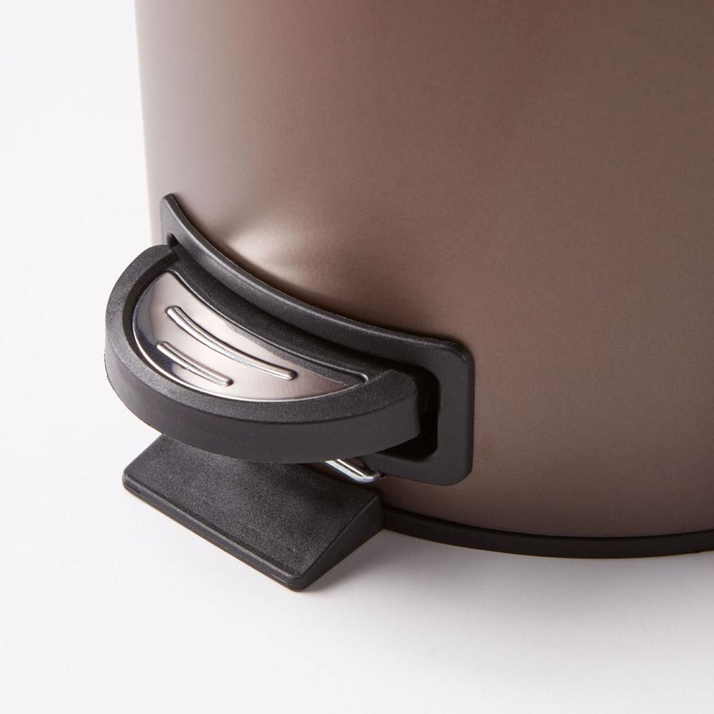 Metal Bathroom Waste Basket Soft Close Step Trash Can Removable Liner Indoor Outdoor Wastebasket Household Commercial Use 1.3
