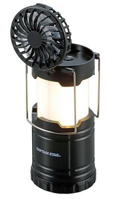 Captain Stag (CAPTAIN STAG) Lantern Light CS Fan COB Lantern [200 Lumens / Approximately 8 Hours of Continuous Light] Black UK-4066