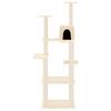 171636 vidaXL Cat Tree with Sisal Scratching Posts Cream 153 Cm