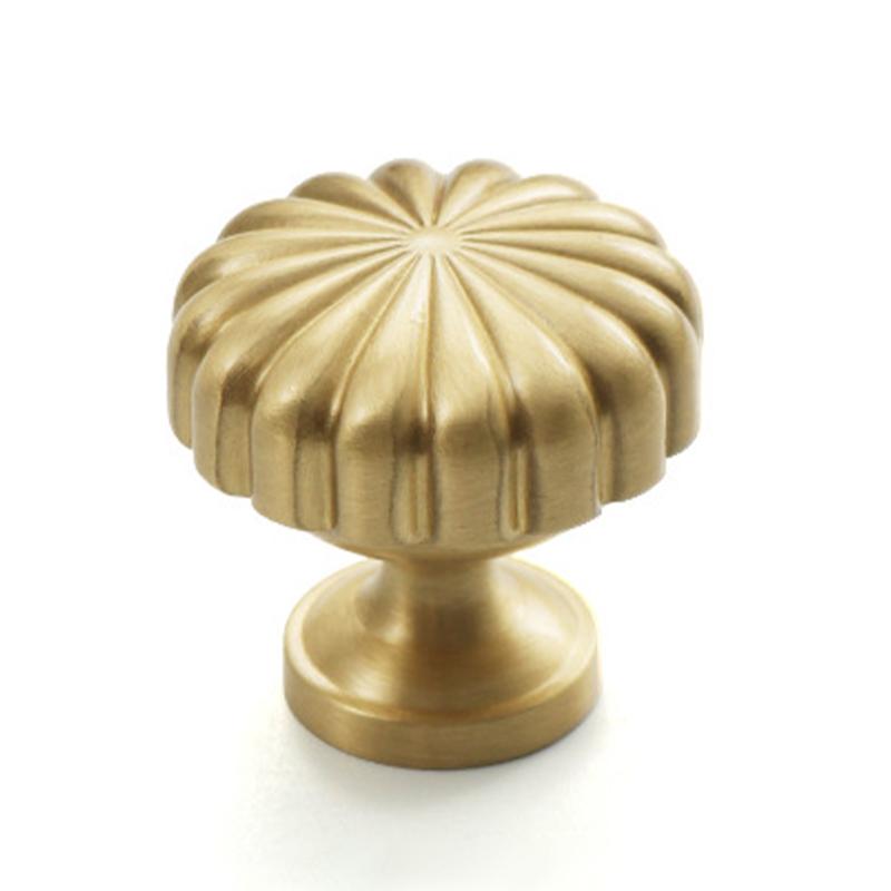 

Golden Pumpkin Shape Brass Handle Cabinet Pull Knob Nordic Furniture Decor with 25mm Screw