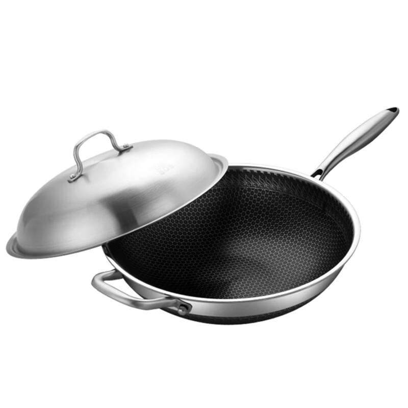 Lijia 304 Stainless Steel Non-stick Wok with High Dome Lid