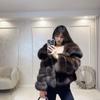Big Lapel Purple Mink Coat Winter Thickened Young Short Environmentally Friendly Fur Coat Women's New