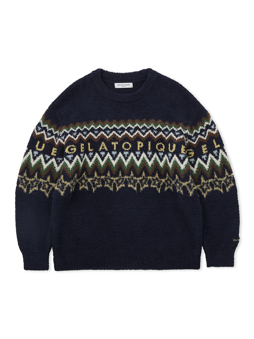 

Пуловер HOMME Powder Fair Isle JQD PHNT245927 NVY [Gelato Pique] для мужчин