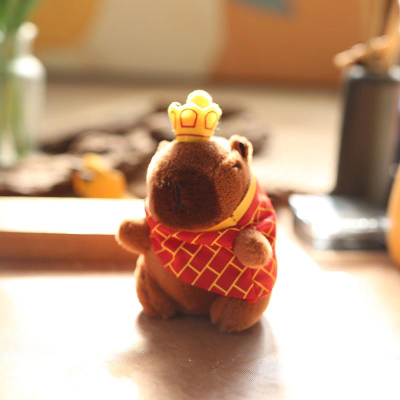 Keychain Capybara Stuffed Soft Short Plush Toy Pp Cotton Backpack Accessory