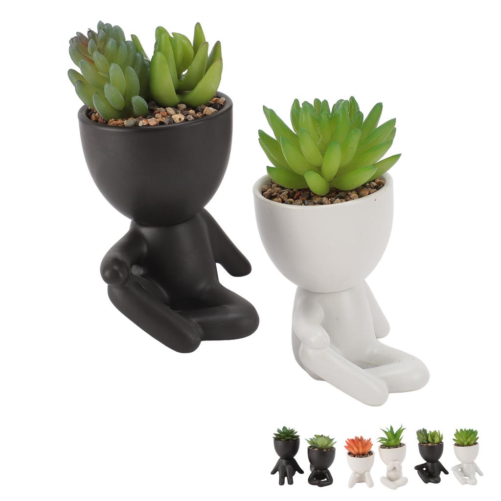 Fake  Flower Pot Human Shaped Decorative Fake  Flower Pot Decor  Innovative Exquisite for