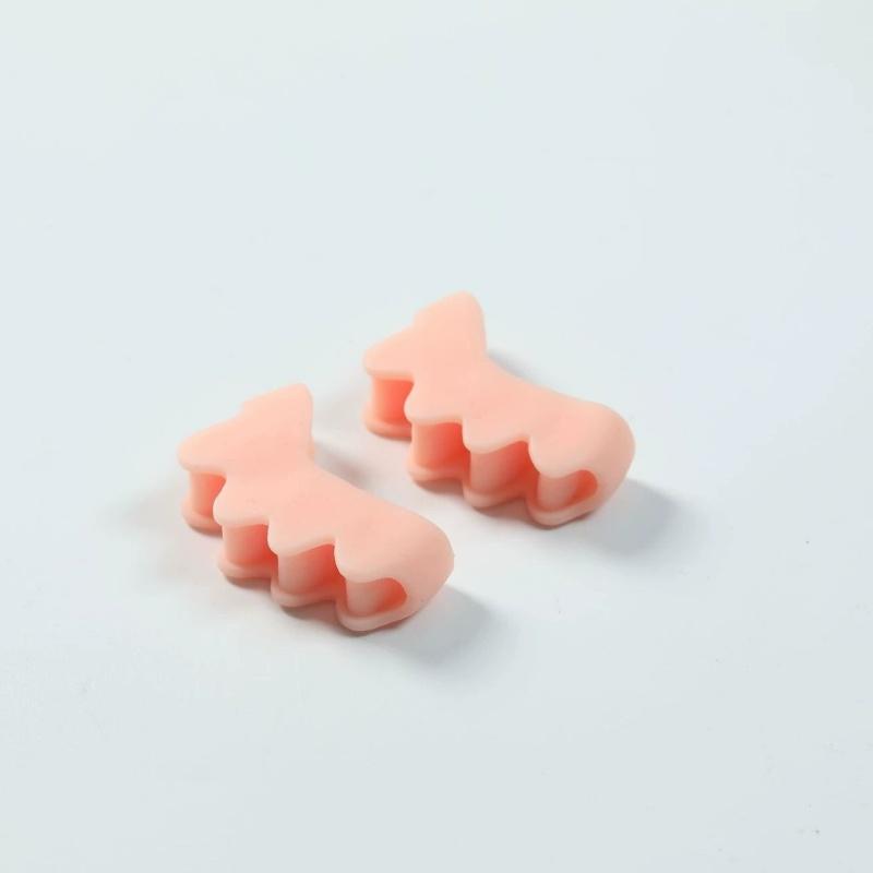 1pair Silicone Toe Separators Corrector reusable Foot and Bunion Pain Pain to Improve Functional Mobility