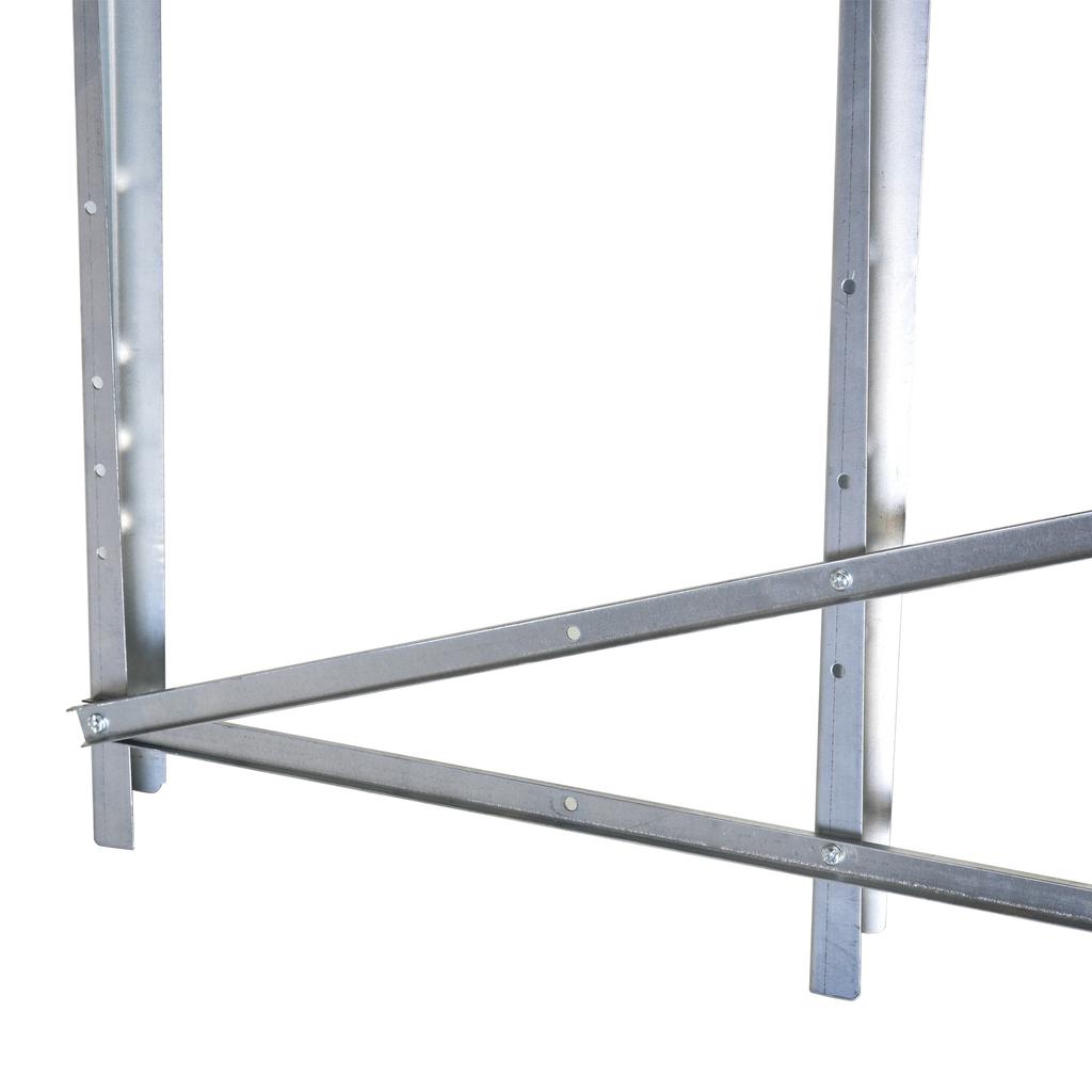 Portable Sawhorse Heavy Duty Steel Adjustable Work Support, Foldable Sawhorse Stand 100 kg Weight Capacity, Silver Tone