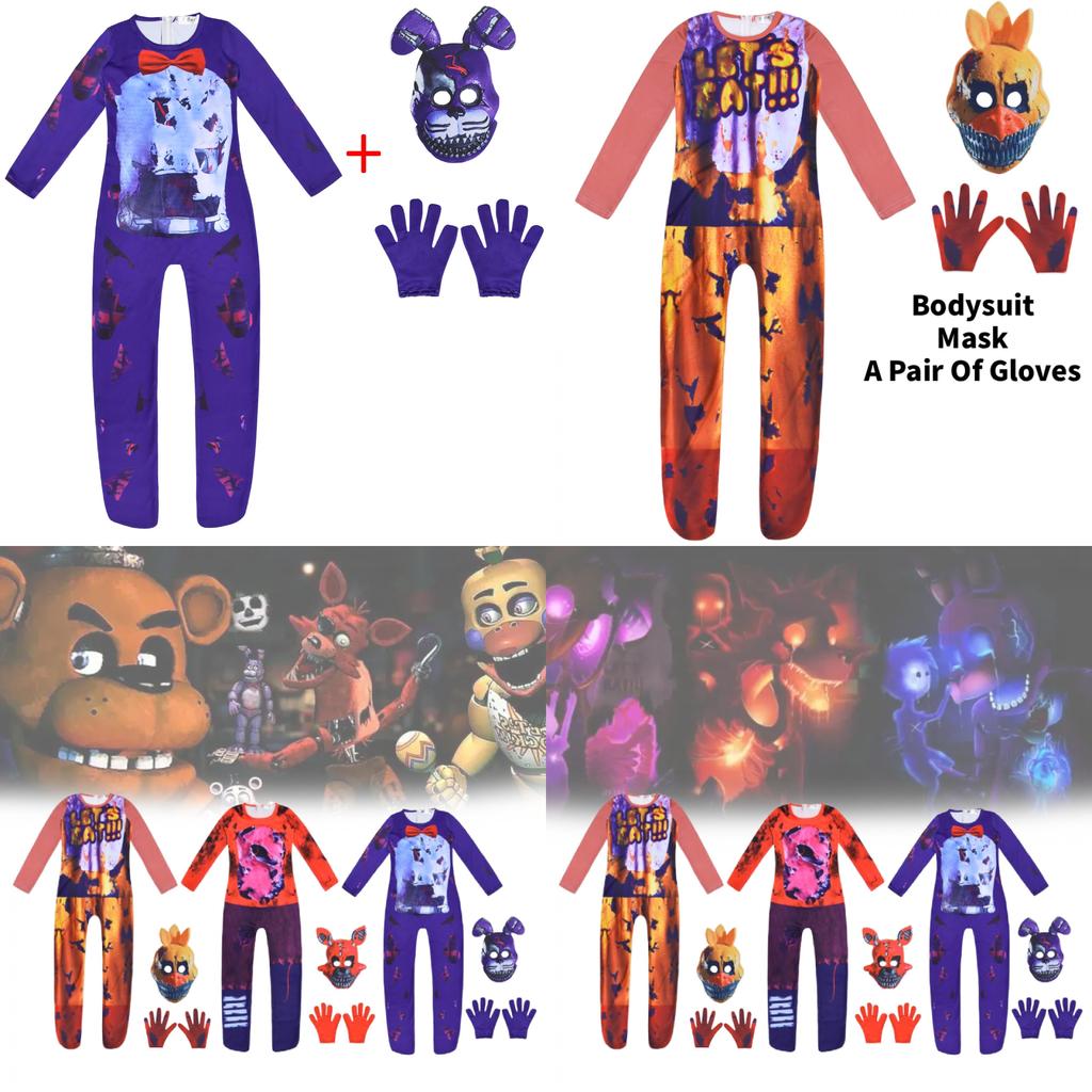 Costume Cosplay per Festa di Bambini Five Nights At Freddys in Tessuto di Poliestere per Giocare