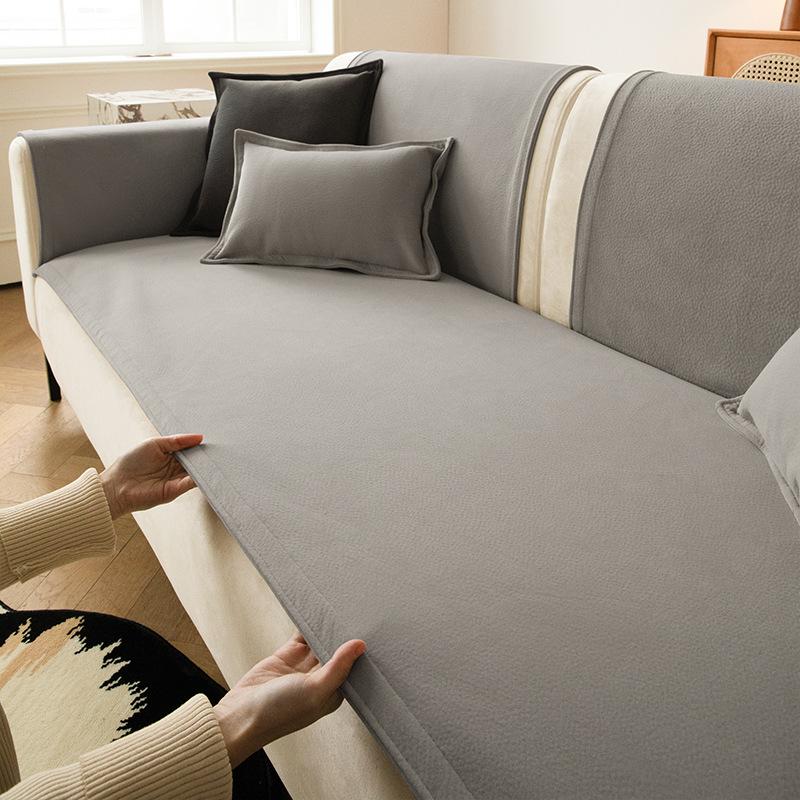 Sofa Cushion Four Seasons Universal Non-Slip Seat Cushions Simple Modern Straight Row Leather Sofa Cover Cover Cloth