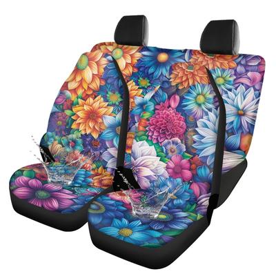 Wasserdichte Fahrzeugsitzbezüge Komplettes Set Abstrakte Digitale Druckmuster Airbag-kompatibel Vorder- und Rücksitzschoner Stilvolles Design