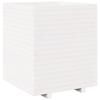 VidaXL Planter White 60x60x72.5 Cm Solid Pine Wood, Outdoor Planter, Flower Box, Tomato Planter, Planter of 3282580