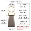 Genuine Leather Glitter Smart Key Ring for Women, Double Ring, Genuine Leather Key Ring, Leather Keychain, Bag Charm [NB] Bronze