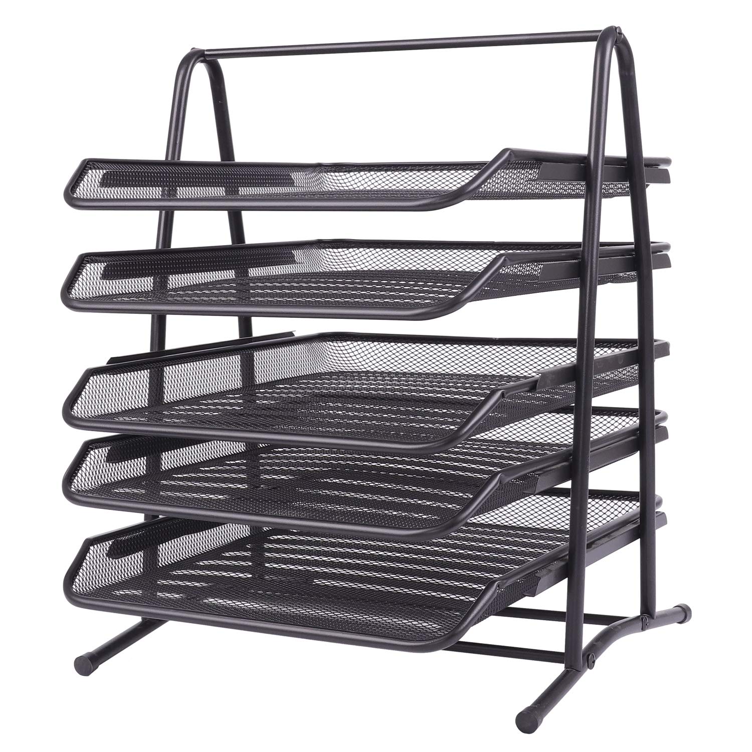 Ziparich 5-уровневая сетчатая металлическая лоток для документов собранный вмещает файлы формата A4 папки Letter настольный органайзер 6790₽