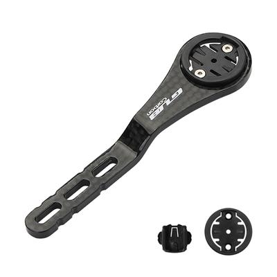 Poignée de montage d'ordinateur de vélo en Fiber de carbone, légère et courbée intégrée pour GARMIN Cat Eye Bryton