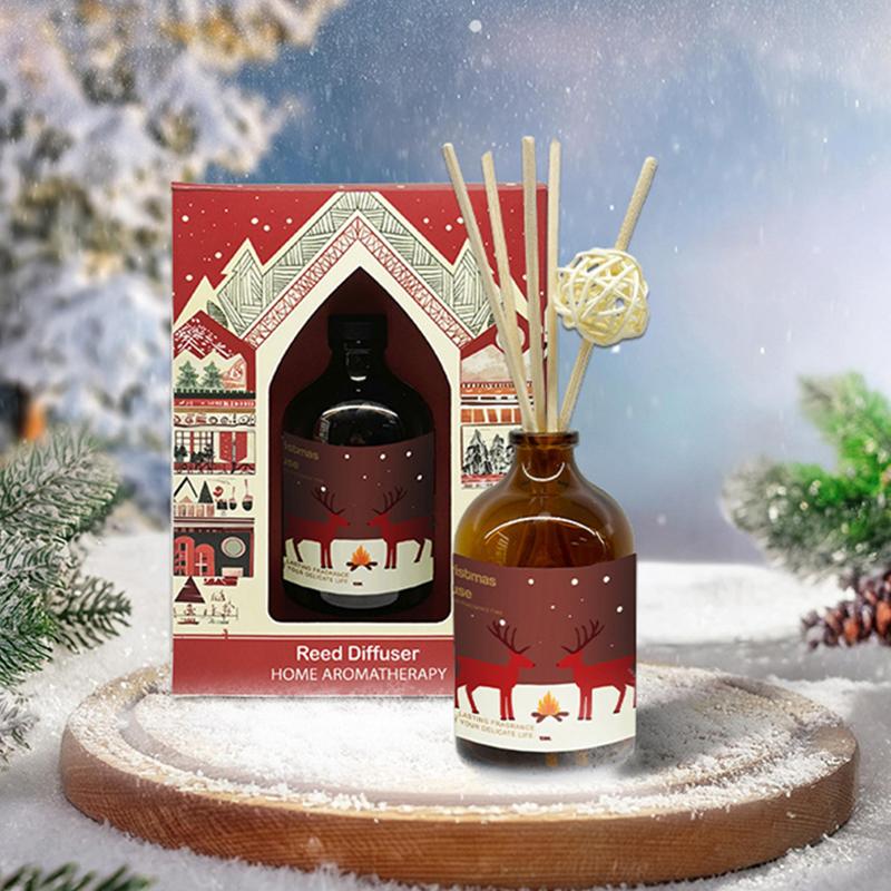 1PC Fragrance Ornament Glass Indoor Flameless Home Aromatherapy Fresh Christmas Souvenir Gift Box Long-lasting