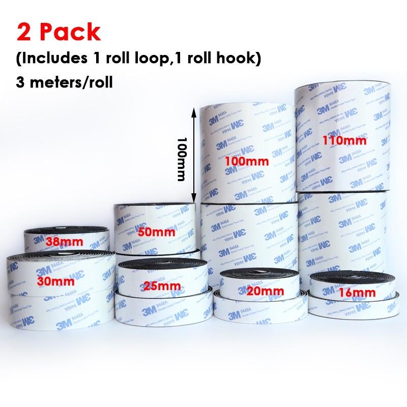 Buy 3M Tape 3 Meters/Roll Strong Self Adhesive Velcro Hook Loop Tape ...