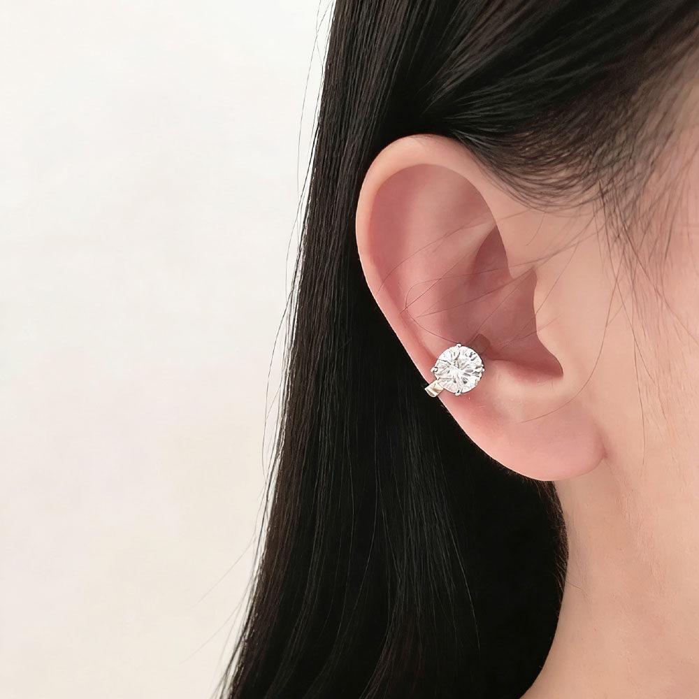 Cool Rhinestone Zirconia No-Piercing Ear Clip: Elegant, Versatile Fashion Earrings