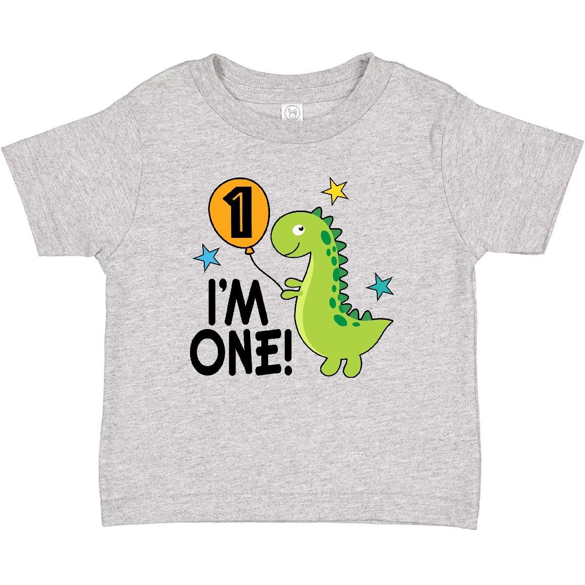 

Inktastic 1st Birthday Dinosaur 1 Year Old Boy Baby kids boys T-Shirt Childs Boys Photo 160