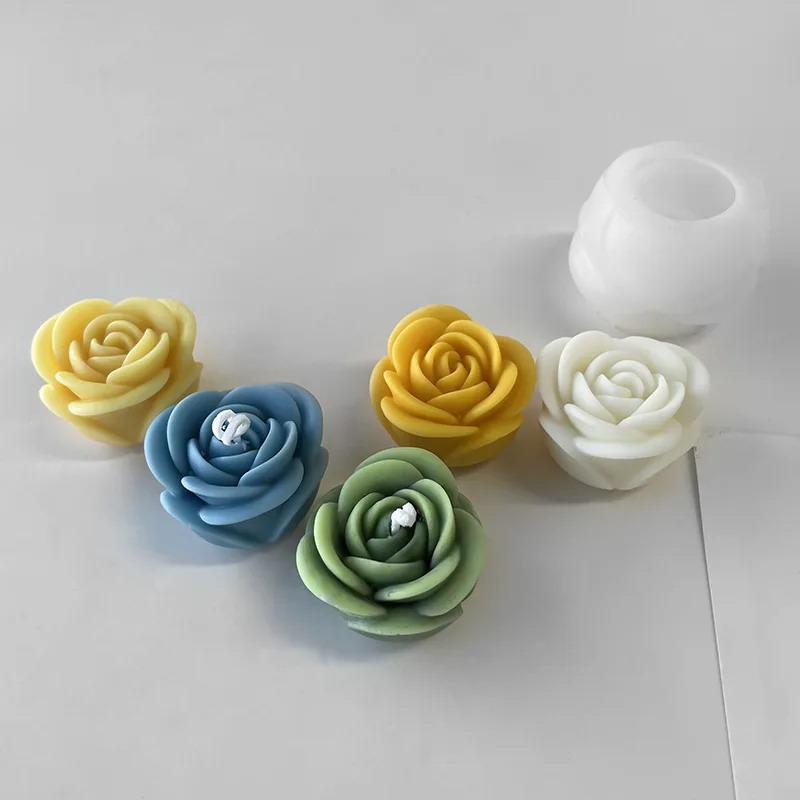 2026 New Flower Silicone Candle Mold 3D Peony Flower Soap Gypsum Resin Casting Mould Diy Chocolate Cake Baking Tool Wedding Gift