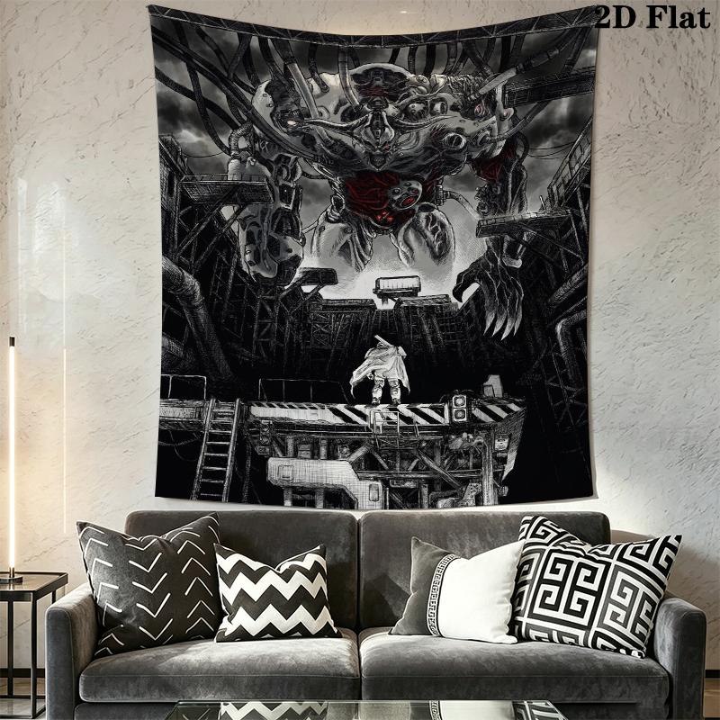 DOOM The Dark Ages Wall Tapestry Aesthetic Wall Hanging Printed Fabric Blanket Decorative Tapestries for Bedroom Living Room Home Decor