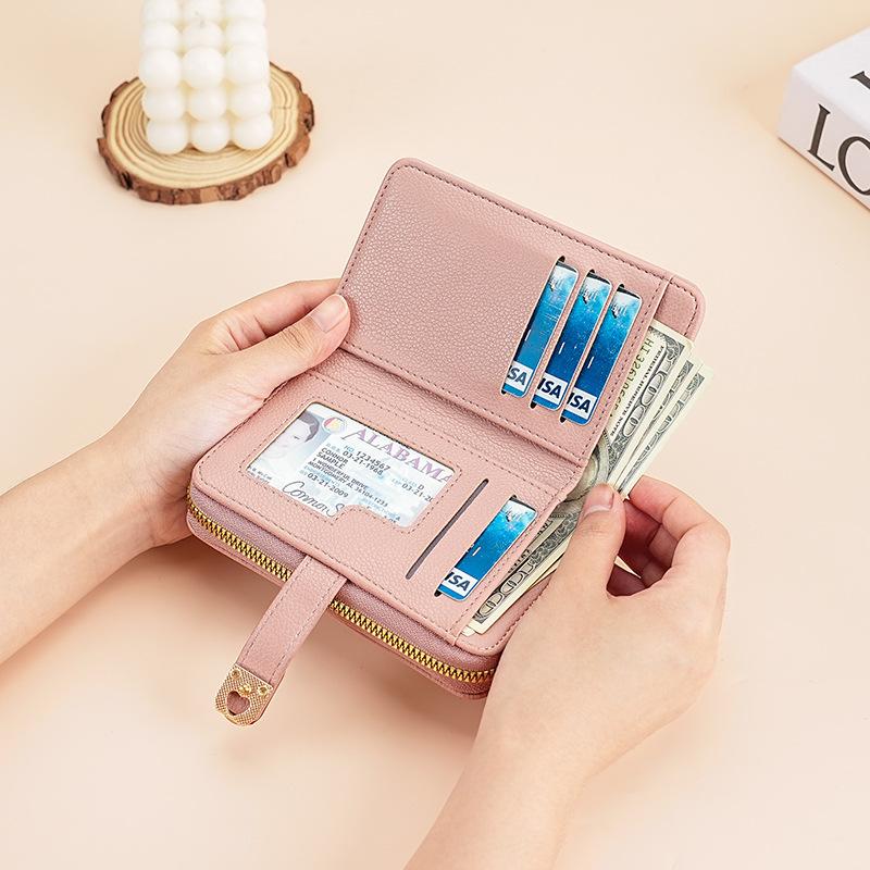 Bag Women's Wallet Zipper Change Bag Premium Sense Multifunctional Wallet Large Capacity Card Bag Women