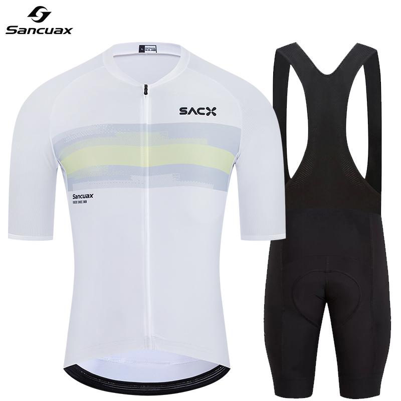 Men's Short Sleeves Cycling Jersey Set MTB Maillot Ropa Ciclismo Summer Road  Bike Sport Breathable Cycling Clothing