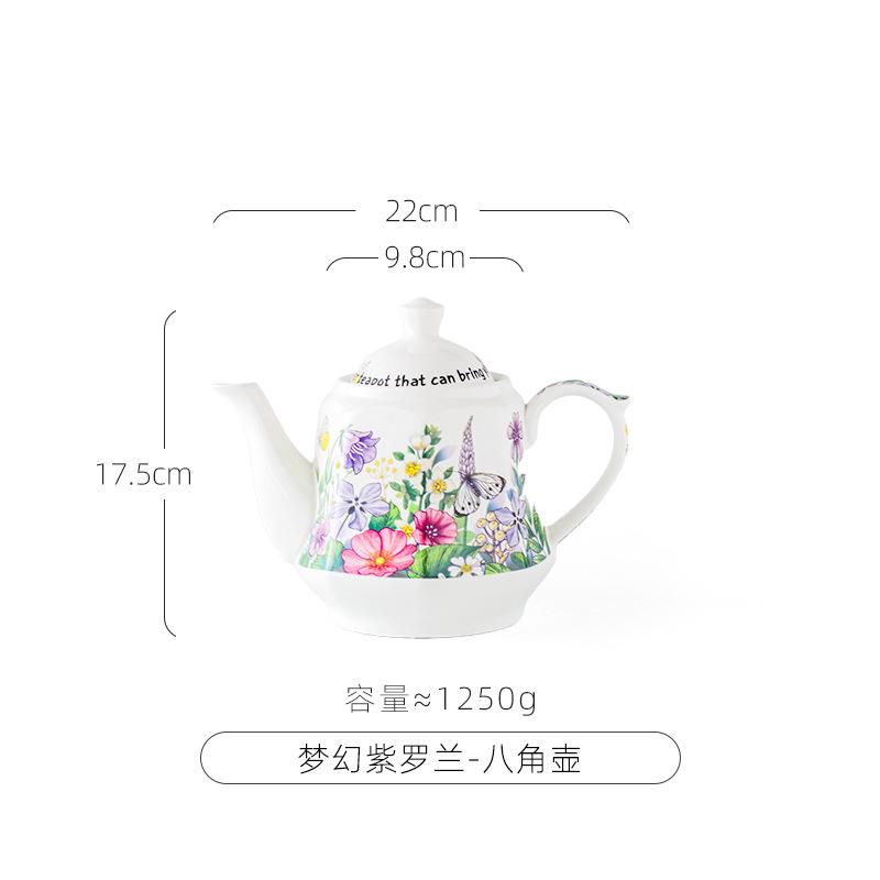 Dream Violet Teapot Birthday Newlywed Girlfriend Gift Souvenir Girl Afternoon Tea Set Gift Box Set Tea Cup