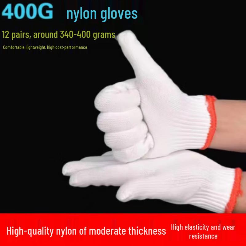 Jinhuwang 400G Wear-Resistant Nylon Work Gloves