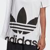 Adidas Originals Trefoil Logo Simple Line Print Loose Fit Sports T-Shirt Women Tops White ED4771
