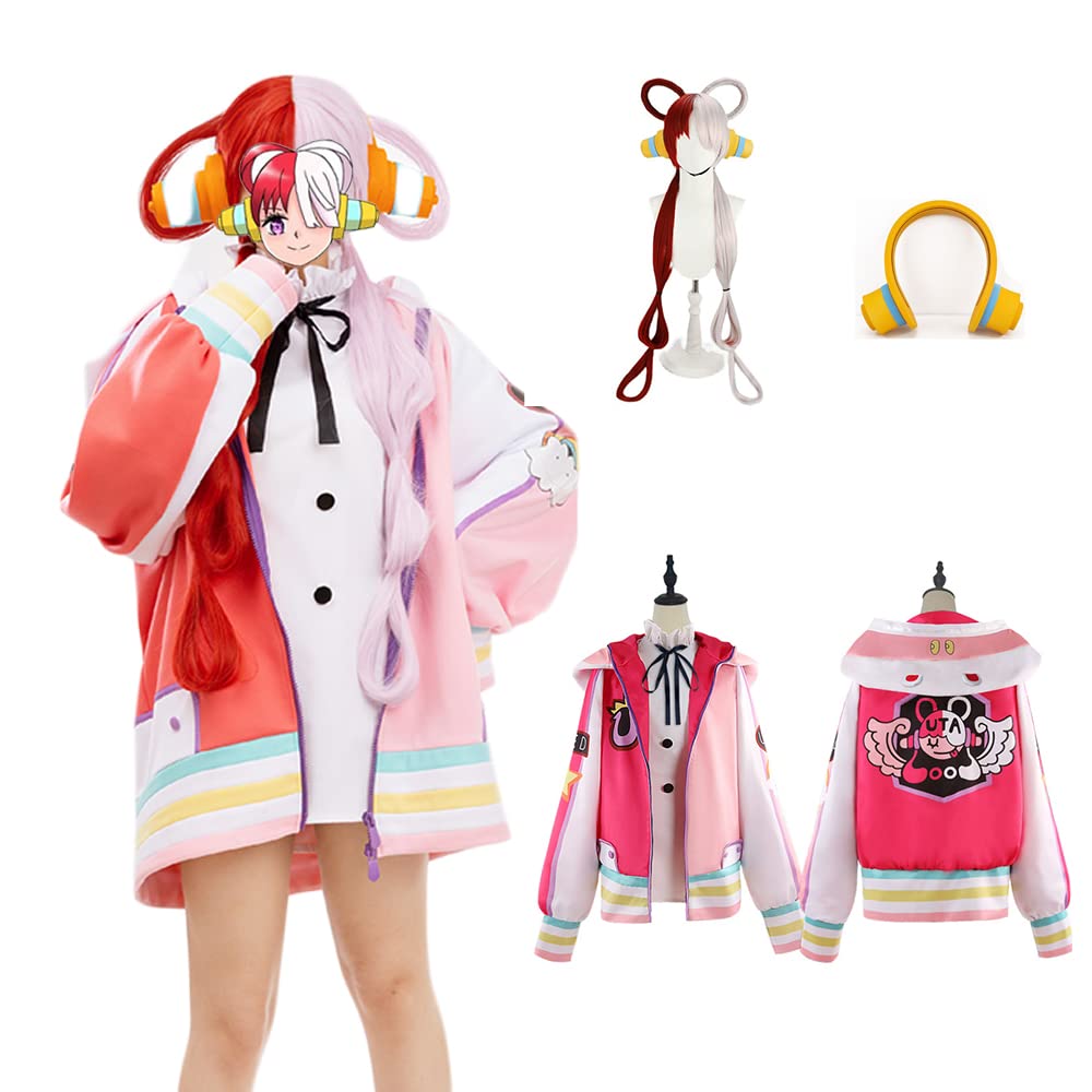 Uta Cosplay One Piece Film Red Cosplay Costume Uta The Movie World Diva Uta Cosplay Costume Uta Wig [AG-TOP] [Wig Included] (M, Included)