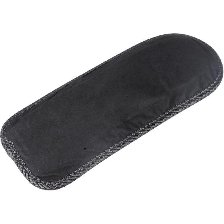 3 Hole Motorcycle Braided Edging PU Leather Rear Fender Bib Solo Seat for Harley Road King FLHR 1994-2023, Black