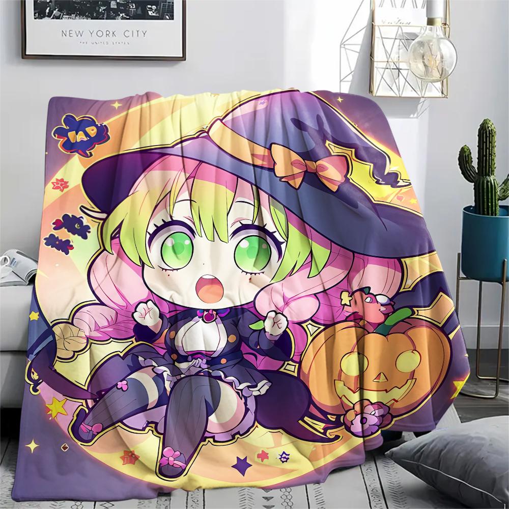 1PC Demon Slayer Print Flannel Blanket, High Quality All Seasons, Home Decor, Warmth and Comfort, Perfect for Christmas Gifts