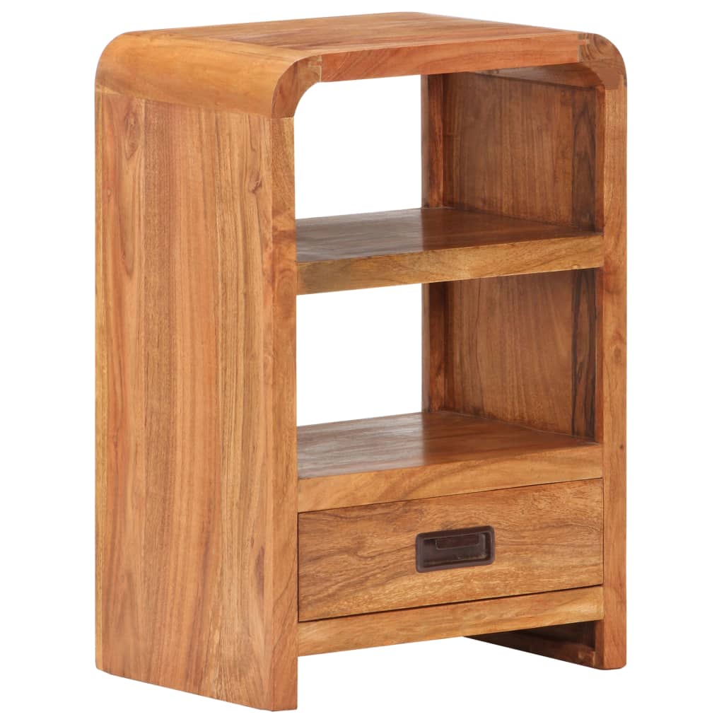 Nightstand 40 X 30 X 60 Cm Solid Wood with Honey Colored Finish