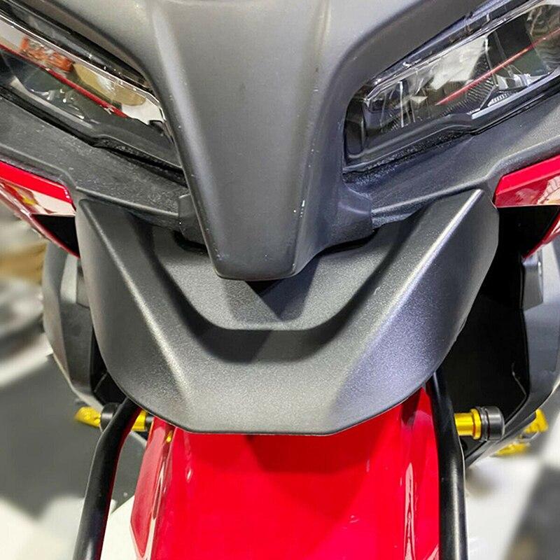 Carbon Fiber Style ABS Front Fairing Nose Beak Winglet Extension Kit for Honda ADV150 2019-2020 Aerodynamic Protection Exterior Modification