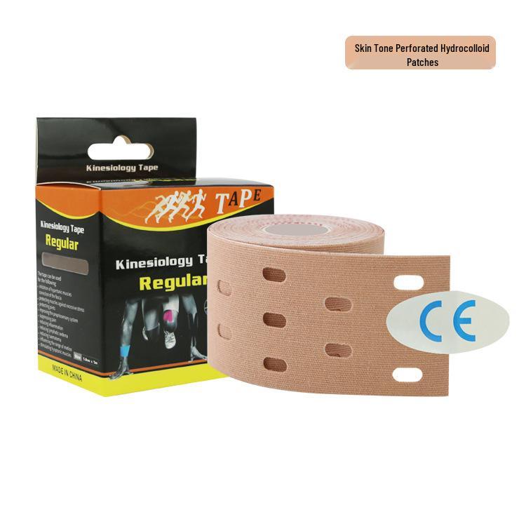 Perforated Kinesiology Muscle Tape: Breathable Elastic Adhesive for Sports Physiotherapy
